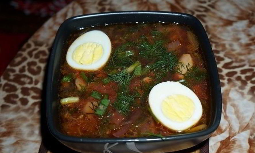 Рецепт борща со щавелем и свеклой