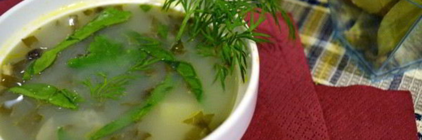 Борщ со шпинатом