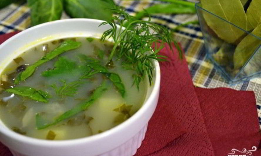 Рецепт борща со шпинатом