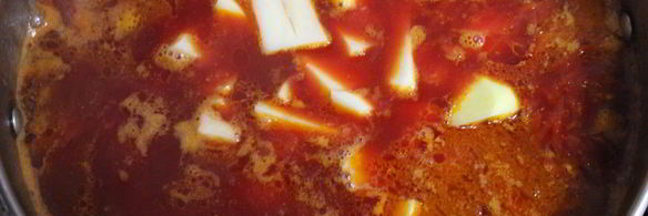 борщ со свининой и говядиной