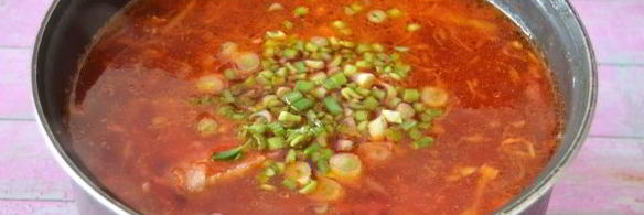 борщ со свининой в мультиварке