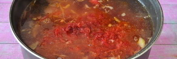 борщ со свининой в мультиварке