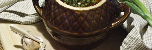 борщ в горшочке