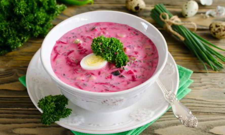Рецепт холодного борща из свеклы