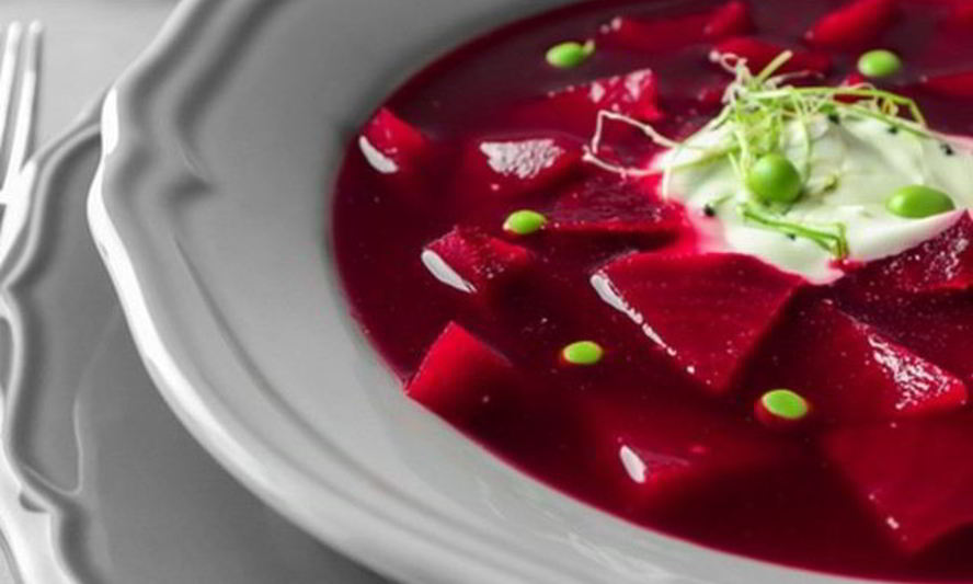 Рецепт холодного борща с зеленым горошком