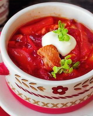 Красный борщ без капусты