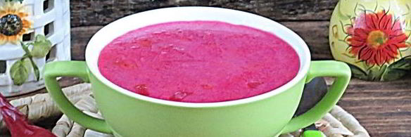 красный борщ с фасолью и копченостями