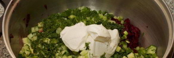 литовский холодный борщ