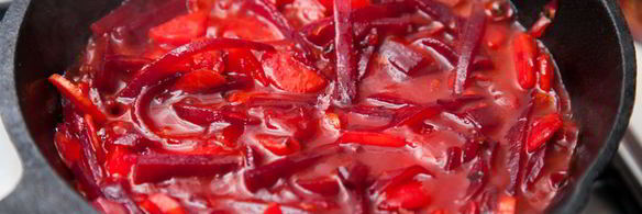 постный борщ с черносливом