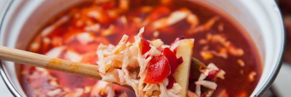 постный борщ с черносливом