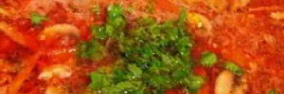 постный борщ с фасолью