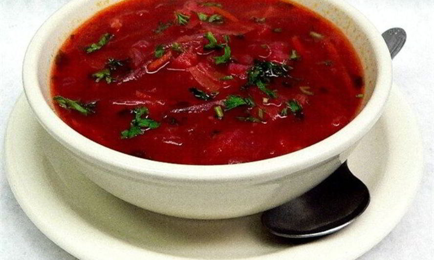 Рецепт постного борща с консервой