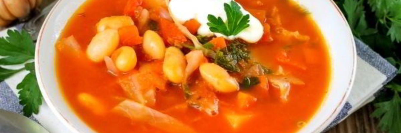 Постный борщ в мультиварке