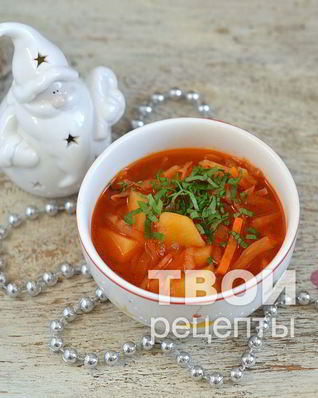 Постный борщ