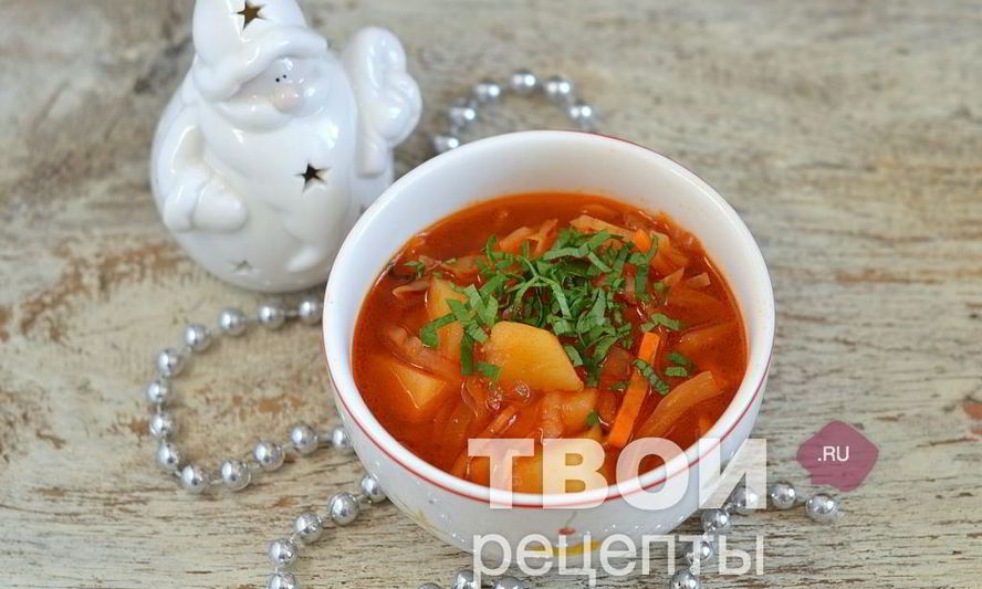 Рецепт постного борща