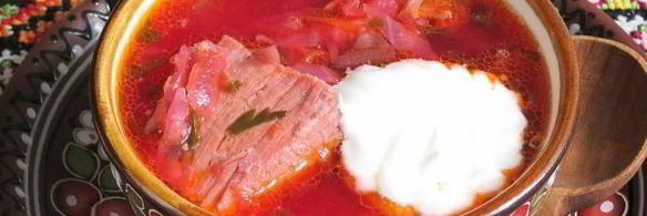 украинский борщ с пампушками