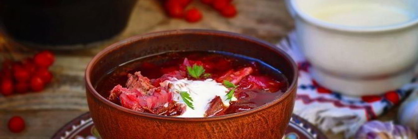 Украинский борщ со свеклой