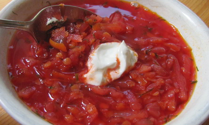 Рецепт вегетарианского борща с чечевицей