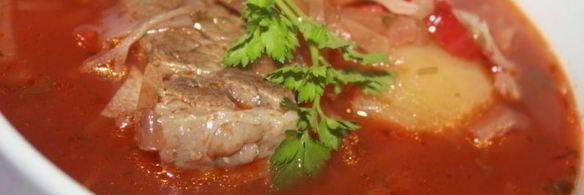 вкуснейший борщ с мраморной говядиной