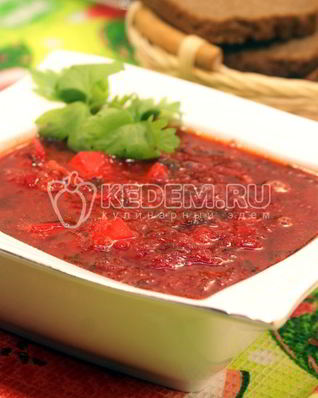 Вкусный борщ с черемшой