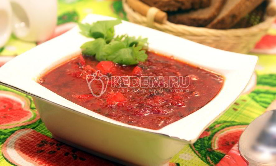Рецепт вкусного борща с черемшой