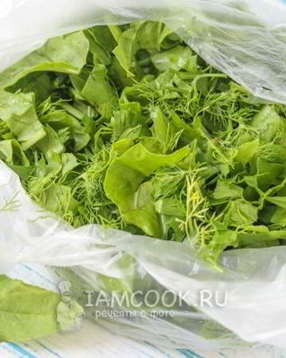 Заморозка для зеленого борща на зиму