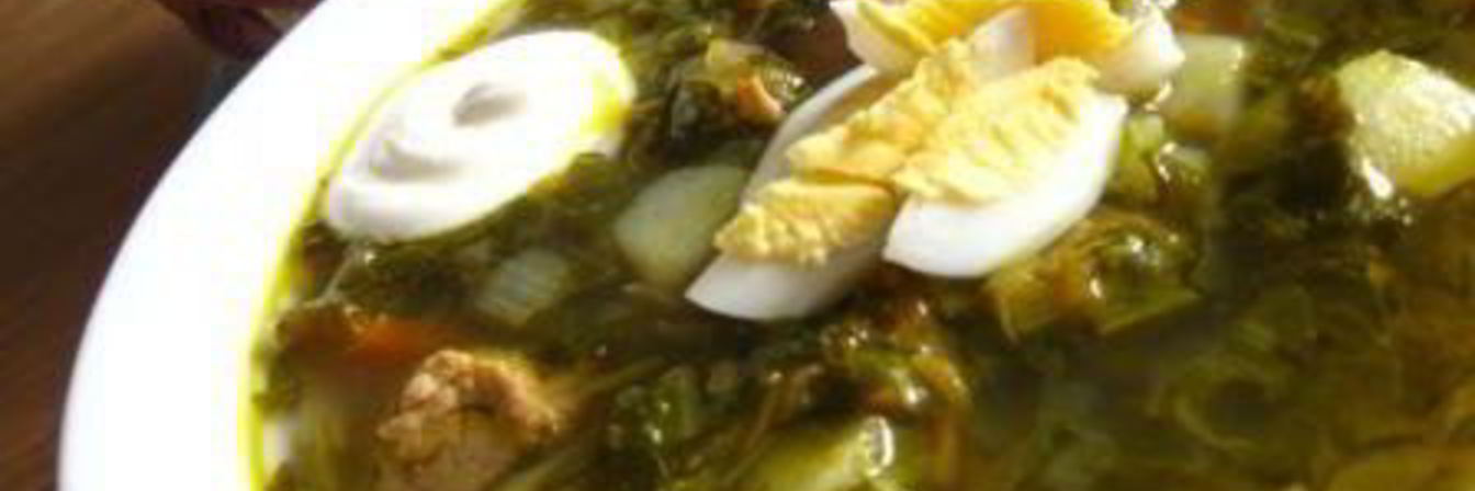 Зеленый борщ в мультиварке