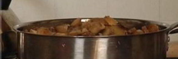 грибной суп в бородинском хлебе