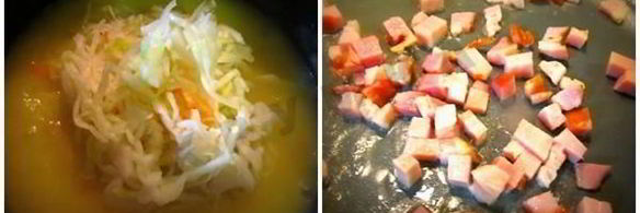 густой картофельный суп с квашеной капустой и беконом