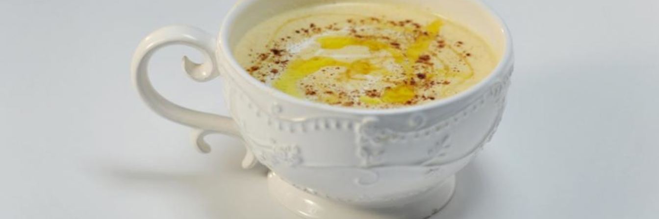 Картофельный крем-суп с льняным маслом