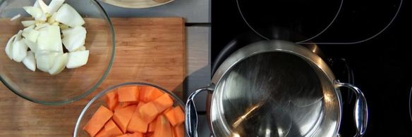 картофельный крем-суп с льняным маслом