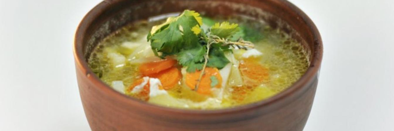 Картофельный суп с фигурными овощами