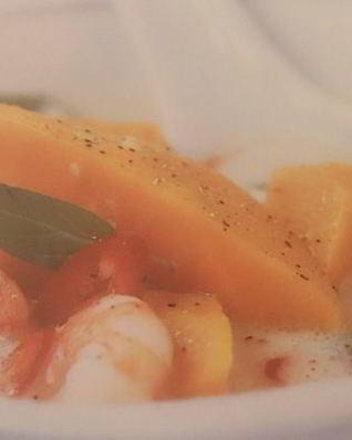 Кокосовый суп с Тыквой и креветками