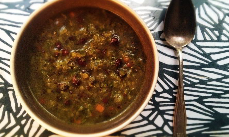 Рецепт контрастного супа с коричневым нутом