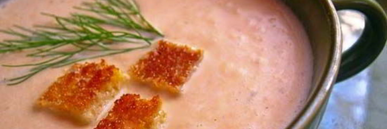 Крем-суп из лосося