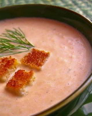 Крем-суп из лосося