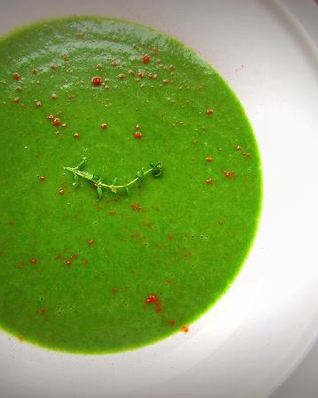 Крем-суп с картофелем и шпинатом