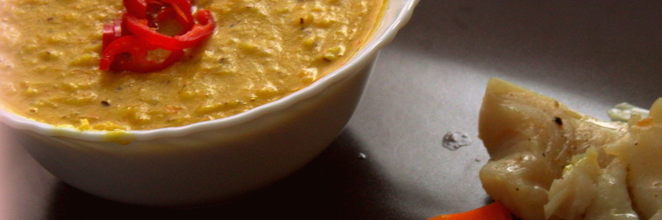 Кукурузный крем-суп с карри и кокосом