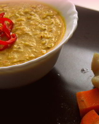 Кукурузный крем-суп с карри и кокосом