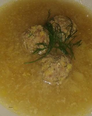 Кукурузный суп с фрикадельками