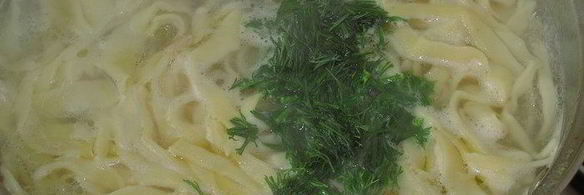 куриный суп с грибами и домашней пастой