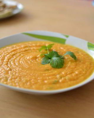 Морковный суп с курагой