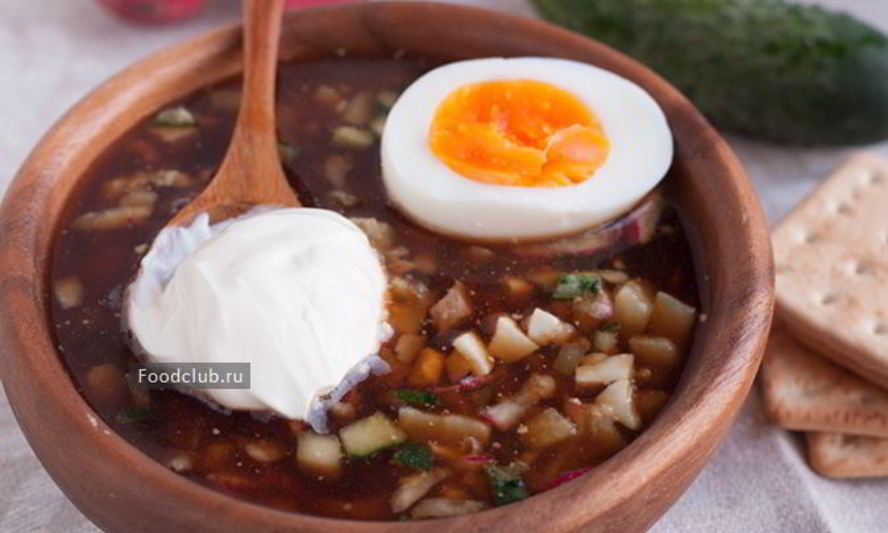 Рецепт окрошки на квасе