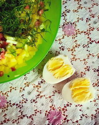 Окрошка на сыворотке