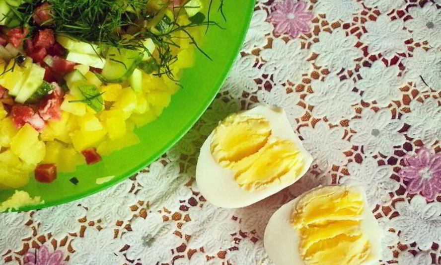 Рецепт окрошки на сыворотке