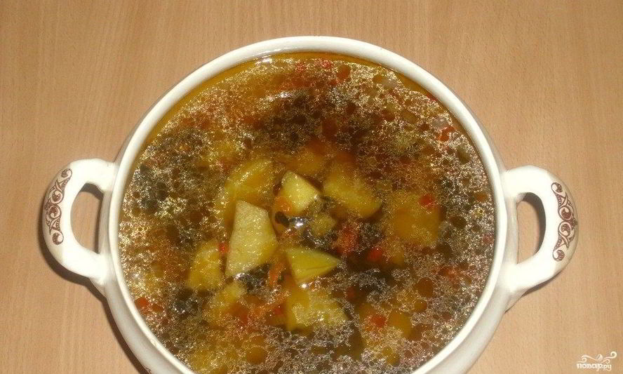 Рецепт постного грибного супа из сушеных грибов