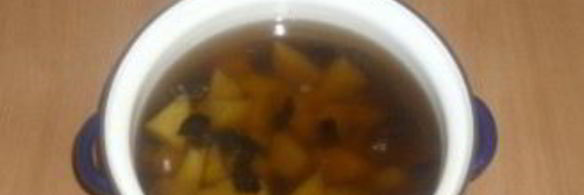 постный грибной суп из сушеных грибов