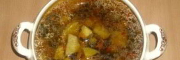 постный грибной суп из сушеных грибов