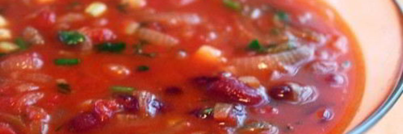 Постный суп с фасолью