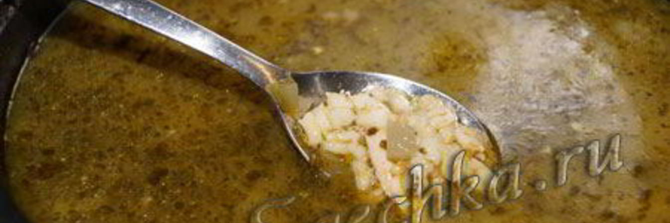 Рассольник с перловкой